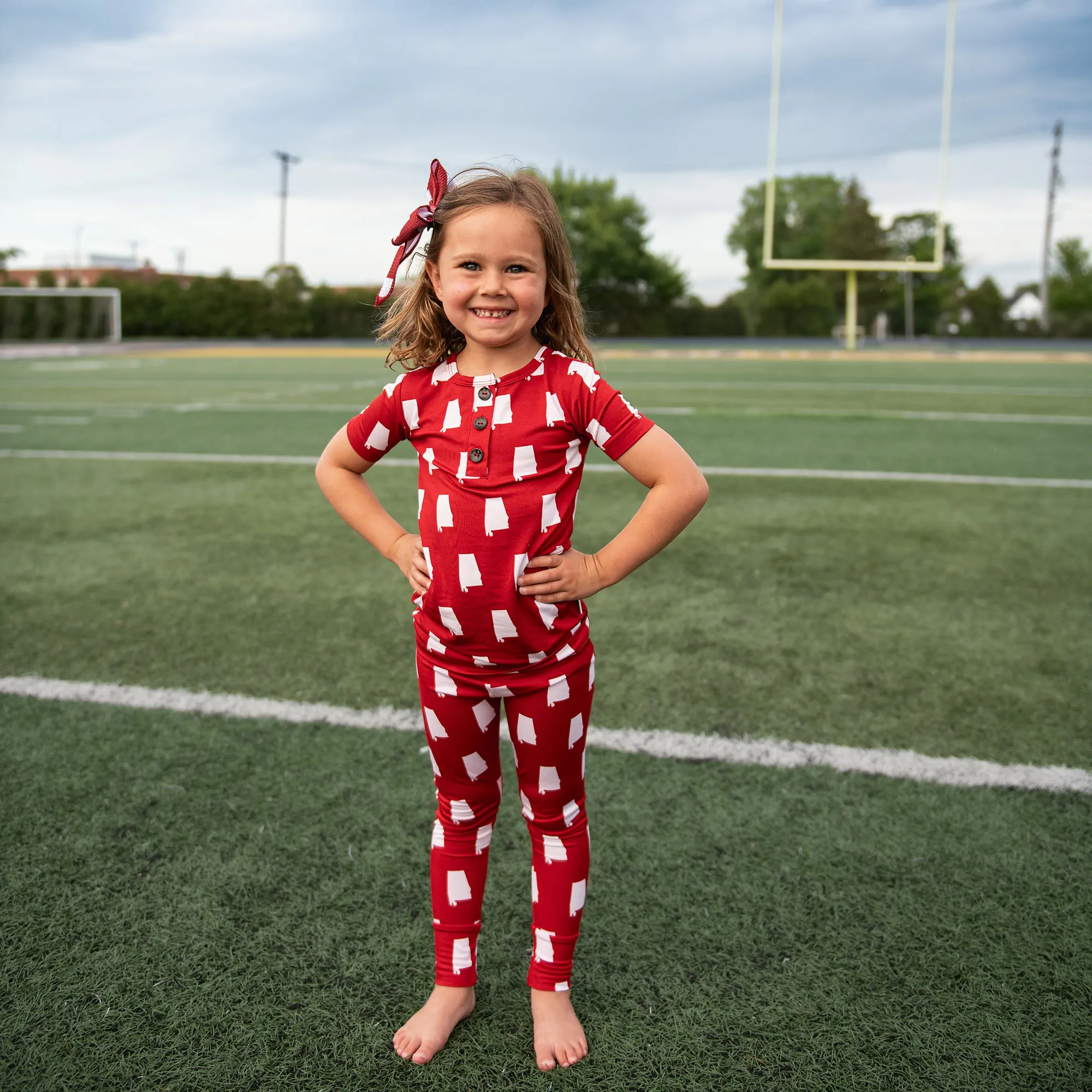 Alabama Crimson & White CLIP BOW