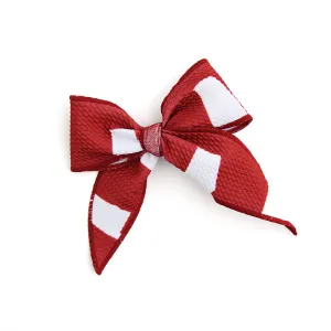 Alabama Crimson & White CLIP BOW