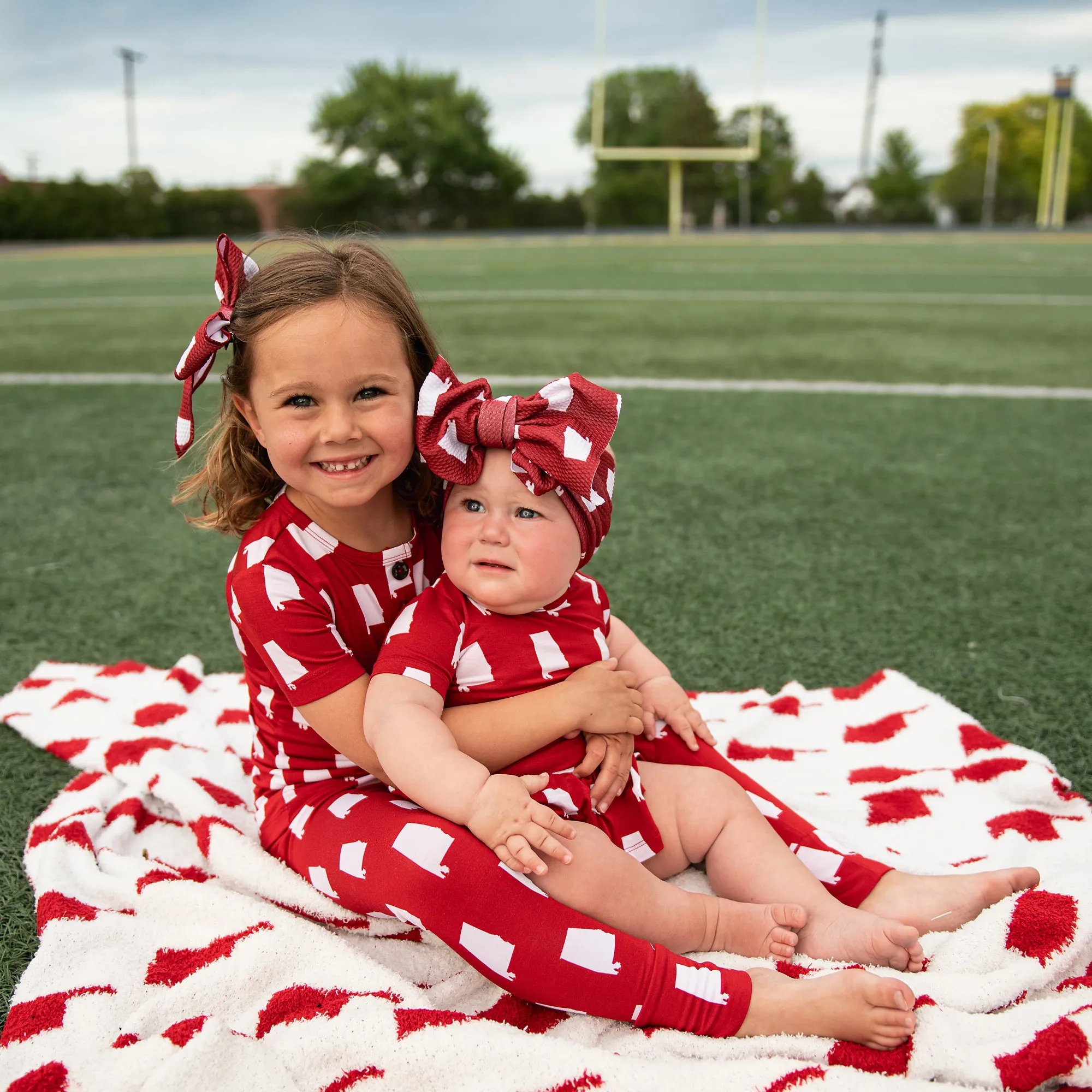 Alabama Crimson & White CLIP BOW