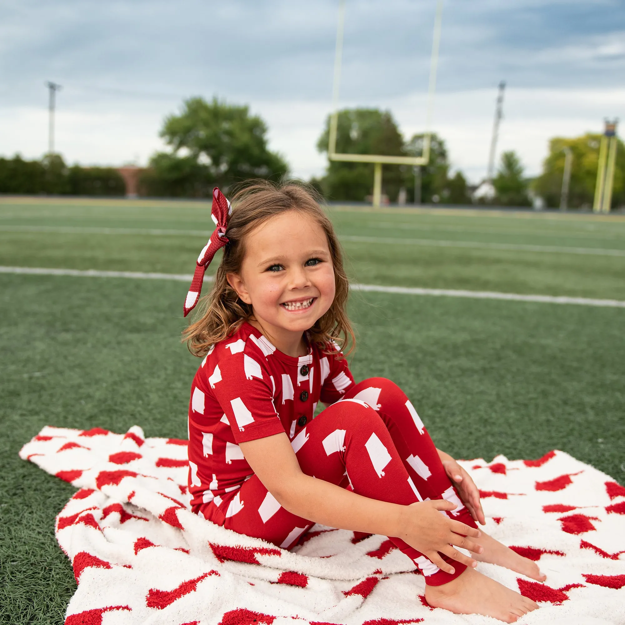 Alabama Crimson & White CLIP BOW