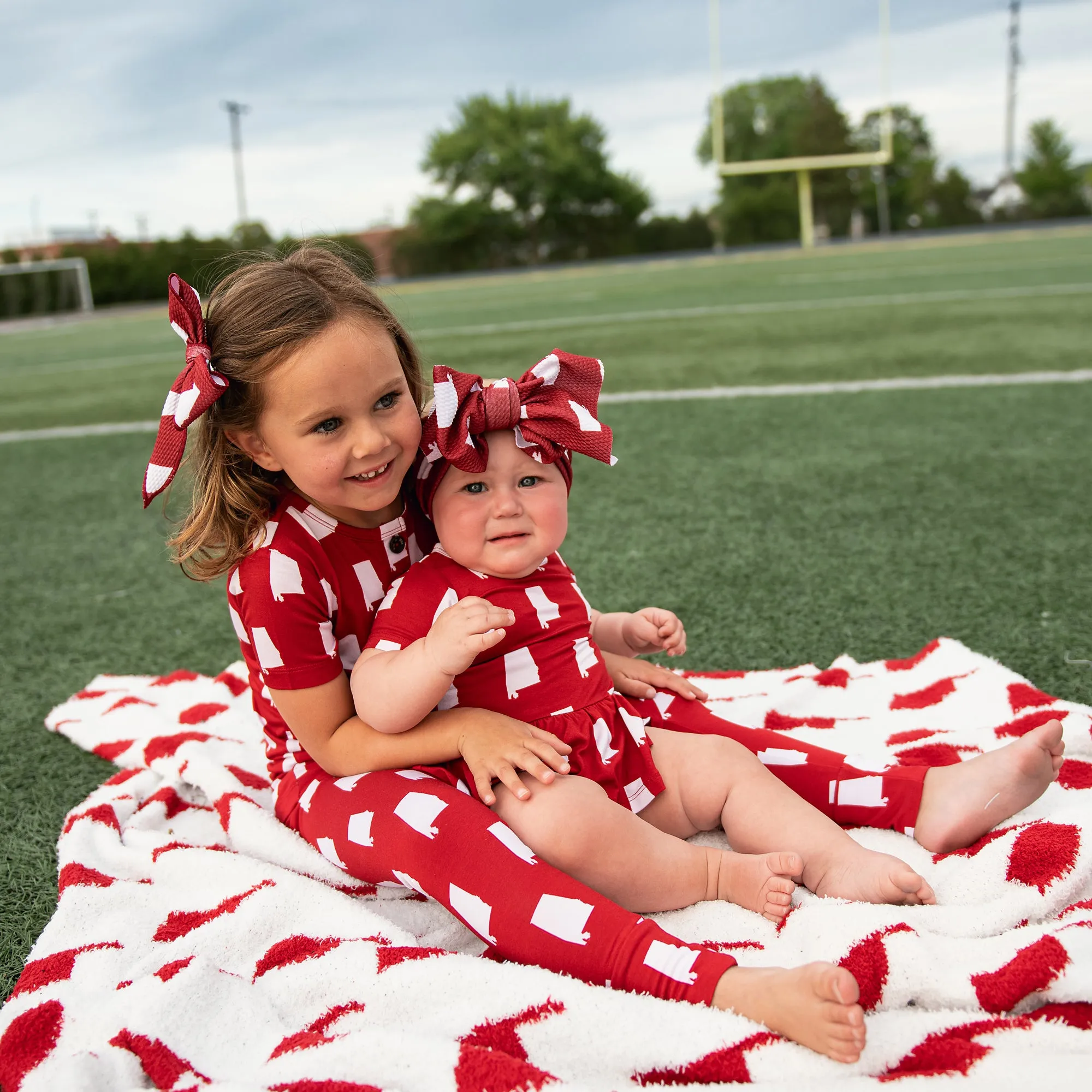 Alabama Crimson & White CLIP BOW