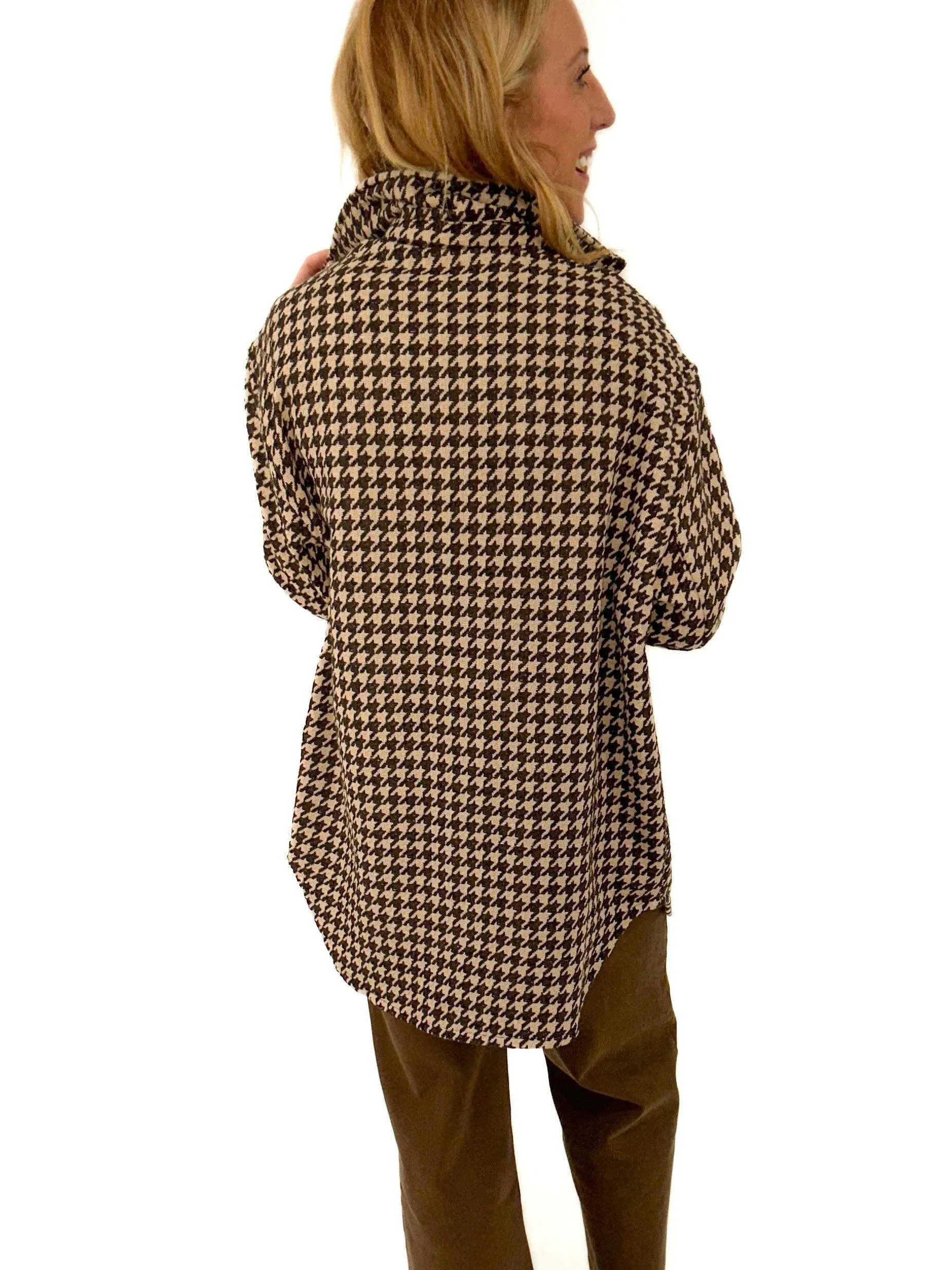 All That's Houndstooth Shacket