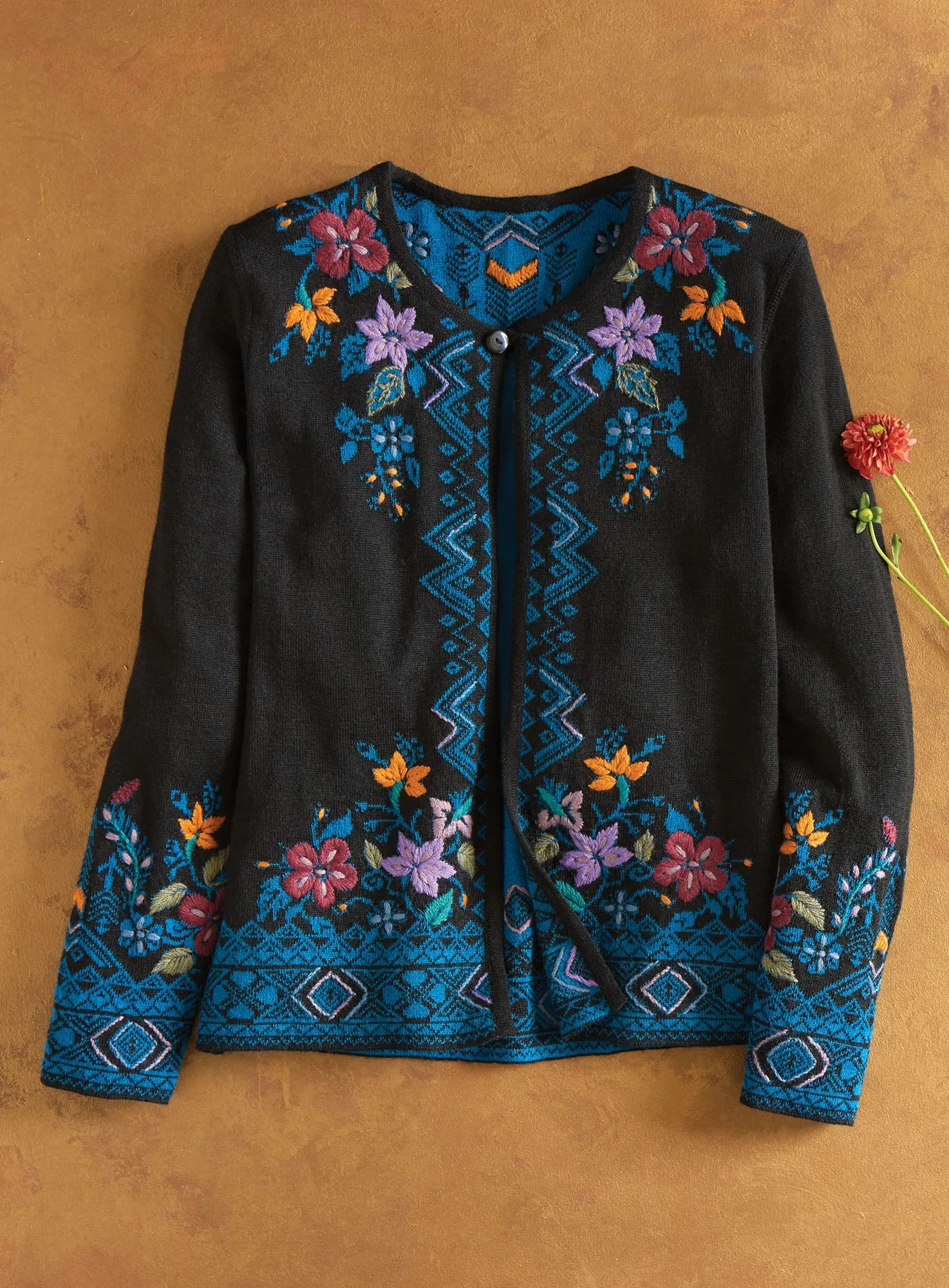 Andean Wildflower Reversible Cardigan