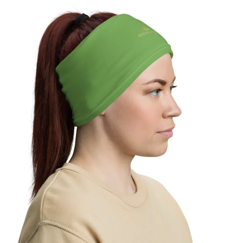 Apple Green Face Mask Shield, Reusable Washable Headband Bandana-Made in USA/EU