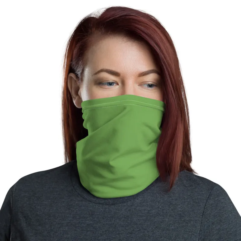 Apple Green Face Mask Shield, Reusable Washable Headband Bandana-Made in USA/EU