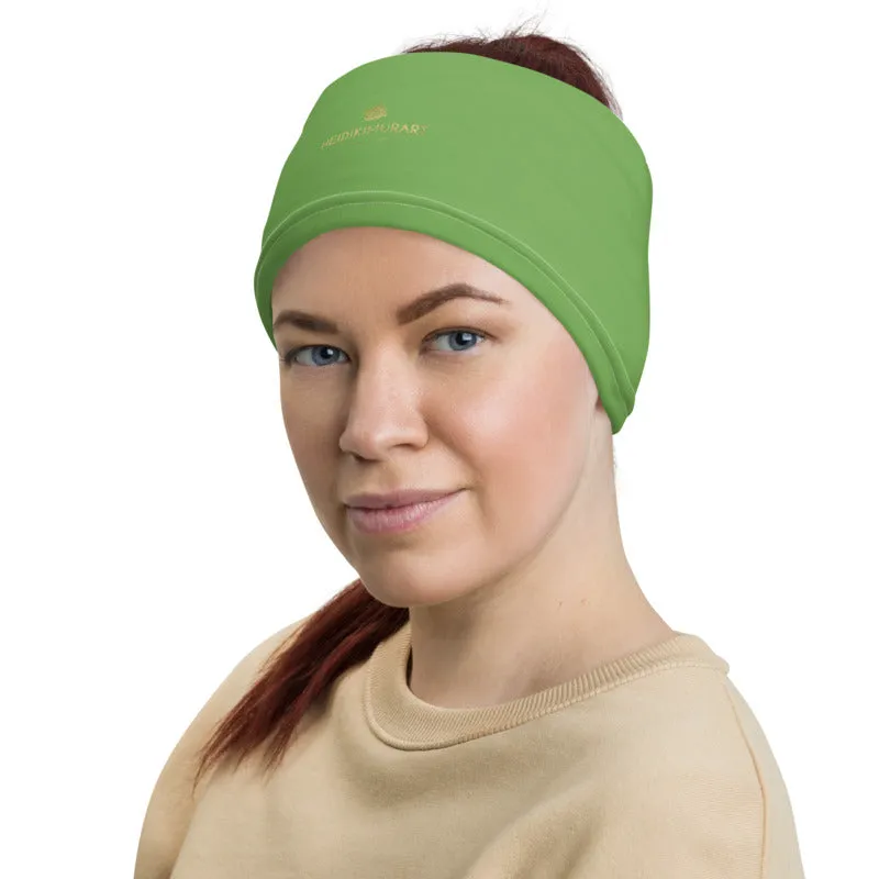 Apple Green Face Mask Shield, Reusable Washable Headband Bandana-Made in USA/EU