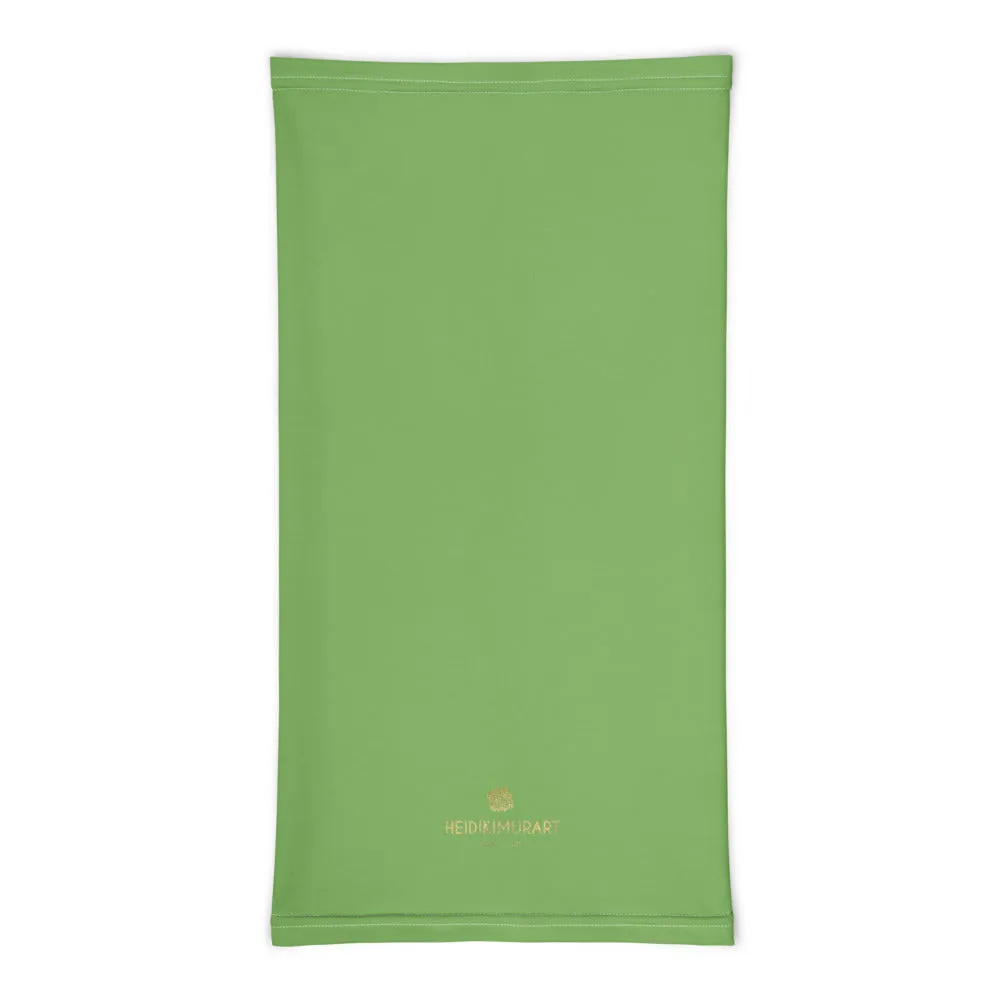 Apple Green Face Mask Shield, Reusable Washable Headband Bandana-Made in USA/EU