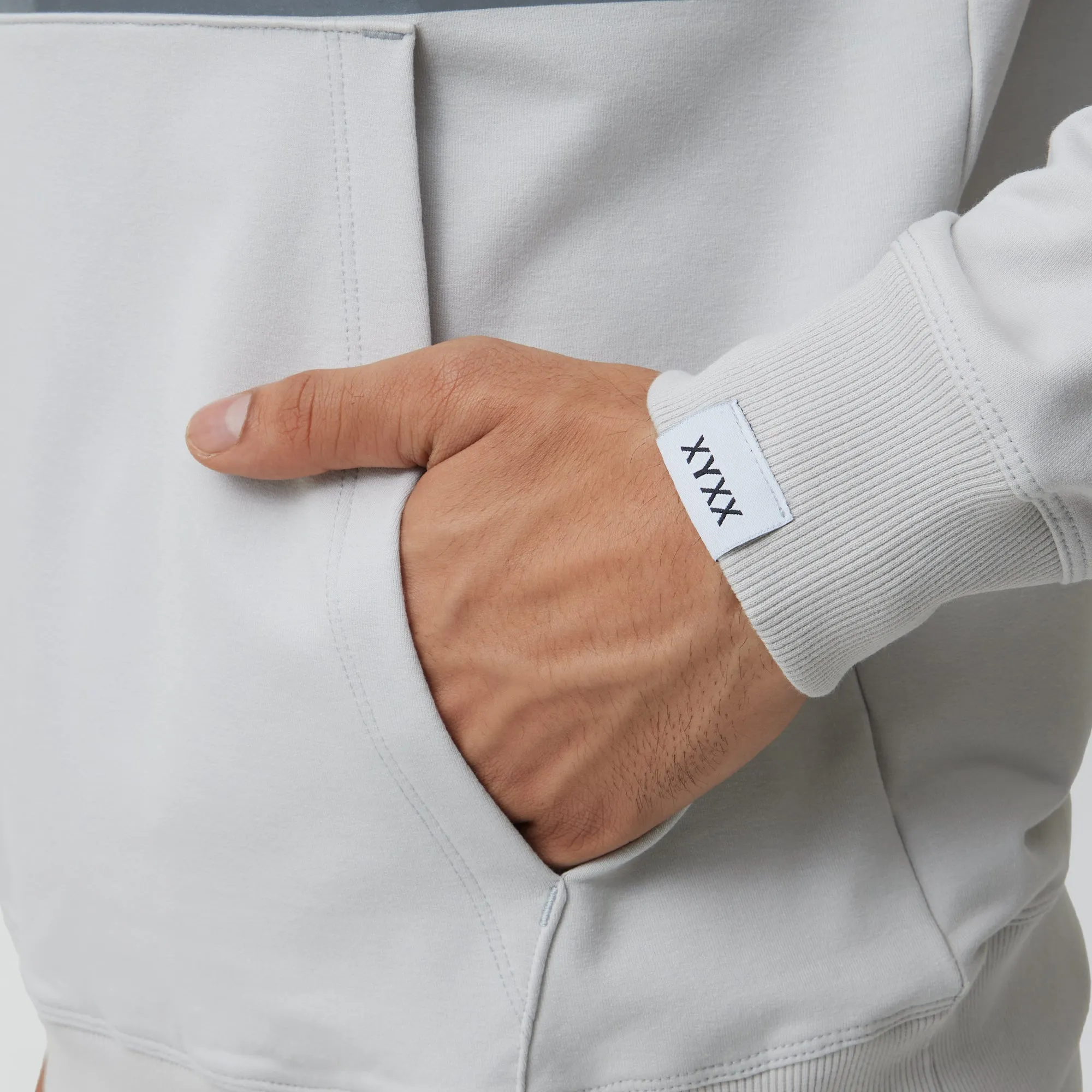 Ascent French Terry Cotton Blend Hoodie and Joggers Co-Ord Chrome White