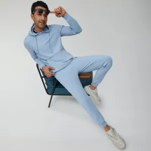 Ascent French Terry Cotton Blend Hoodie and Joggers Co-Ord Glacier Blue