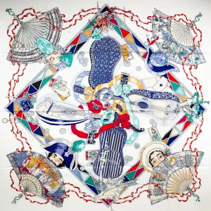 Au Clair de la Lune Hermes Silk Scarf Rare