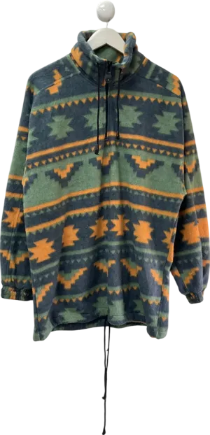 Authentic Jeps Multicoloured Vintage Quarter Zip Jumper UK M