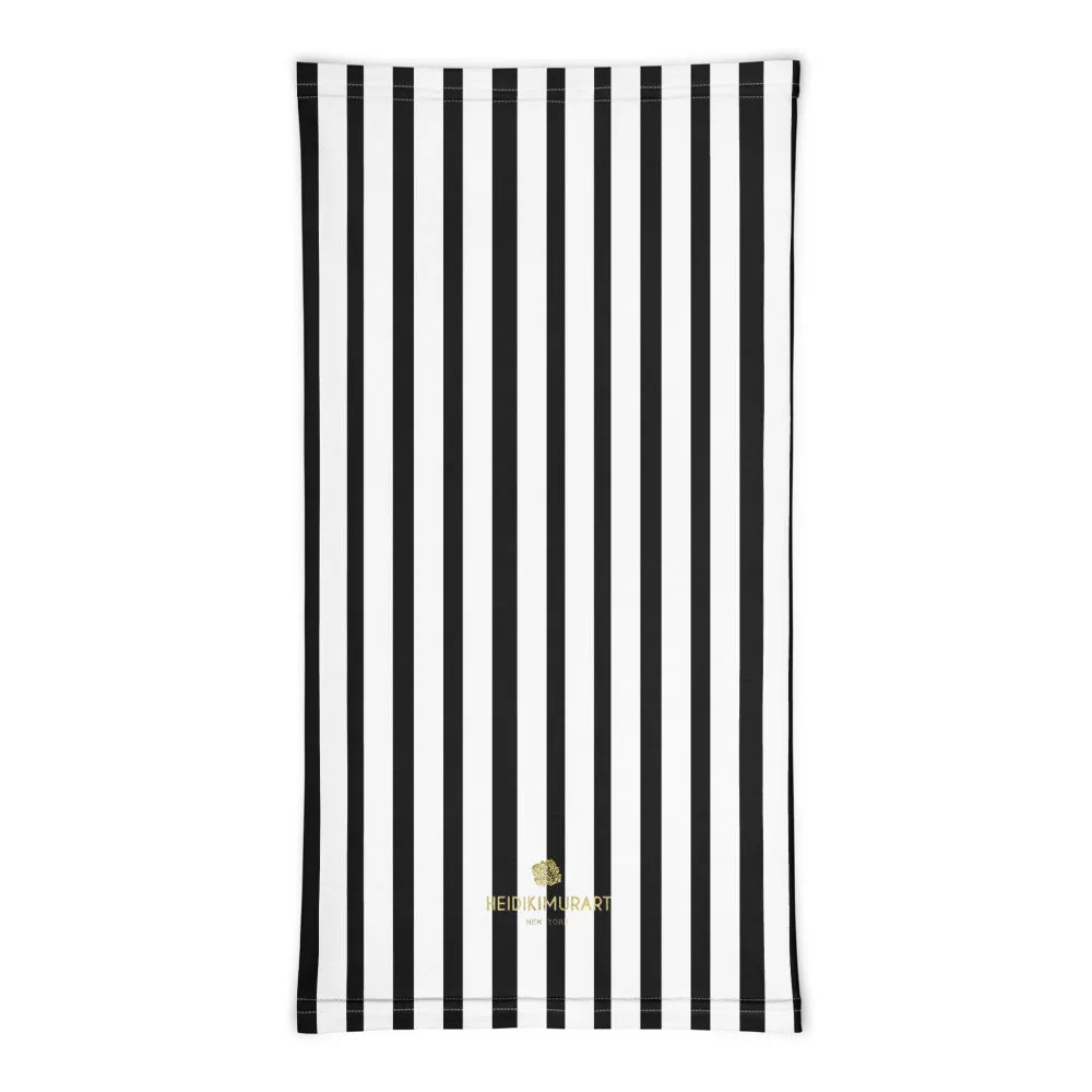 Black Stripes Face Mask Cover Shield, Reusable Washable Cool Bandana-Made in USA/EU