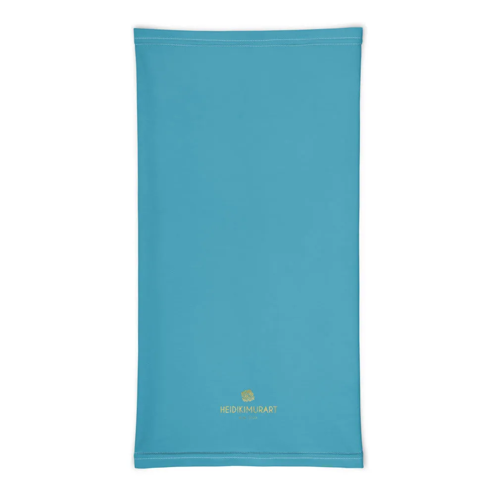 Blue Face Mask Shield, Reusable Washable Face Scarf Headband Bandana-Made in USA/EU
