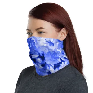 Blue Roses Face Mask, Face Covering, Headband Bandana Neck Gaiter-Made in USA/EU