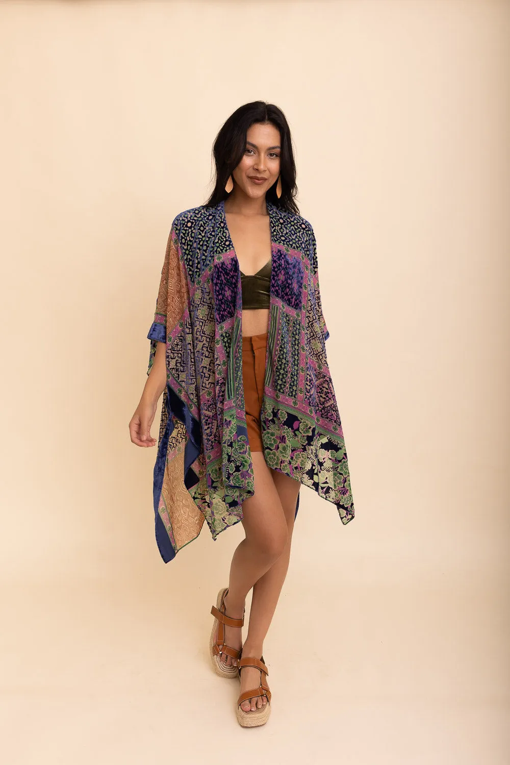 Boho Bliss Burnout Velvet Kimono