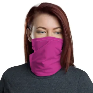 Bright Pink Face Mask Shield, Reusable Neck Warmer Bandana, Headband-Made in USA/EU