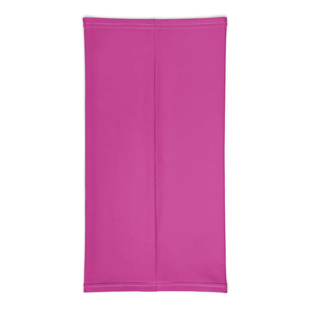 Bright Pink Face Mask Shield, Reusable Neck Warmer Bandana, Headband-Made in USA/EU