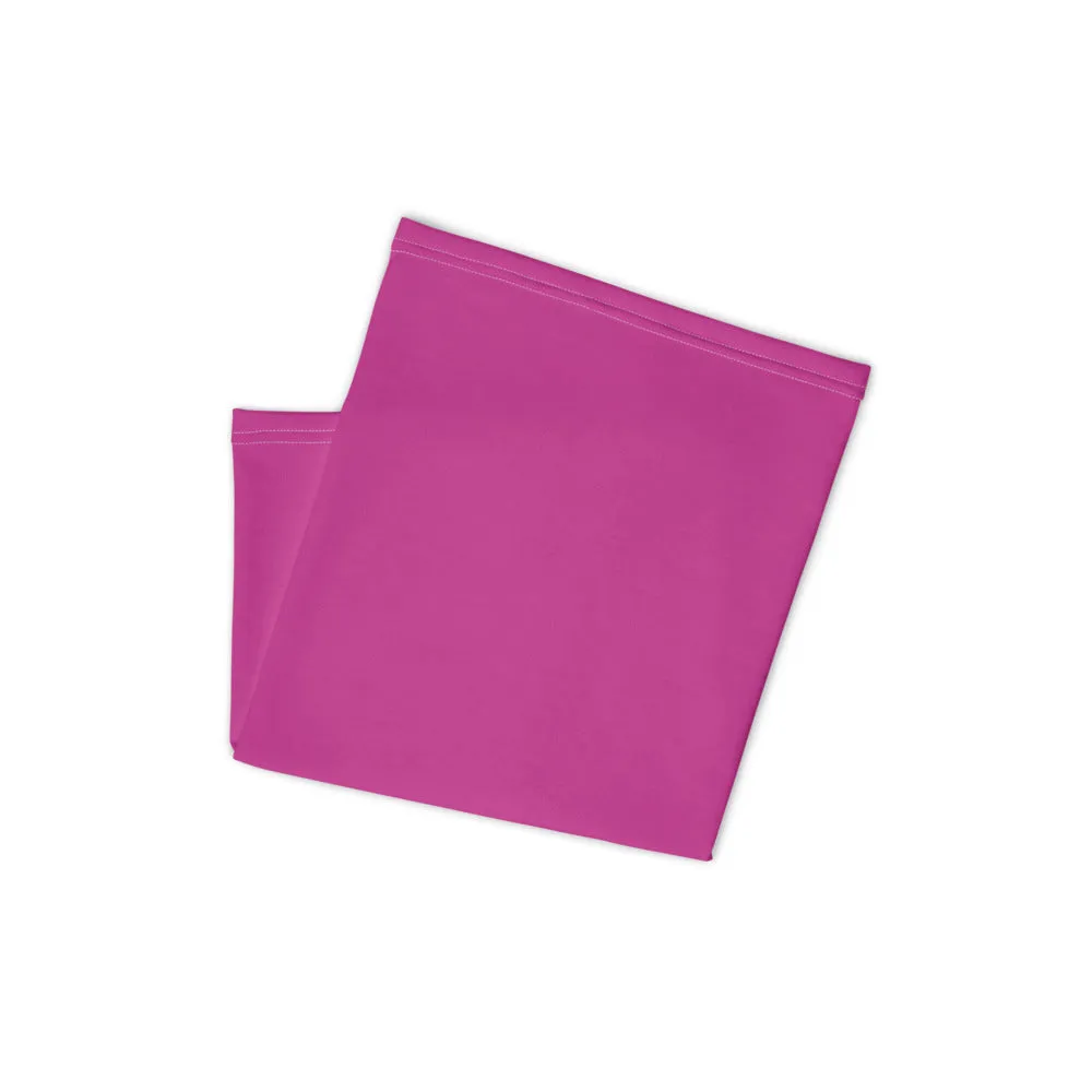 Bright Pink Face Mask Shield, Reusable Neck Warmer Bandana, Headband-Made in USA/EU