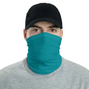 Bright Teal Blue Face Mask Covering, Reusable Washable Headband Bandana-Made in USA/EU