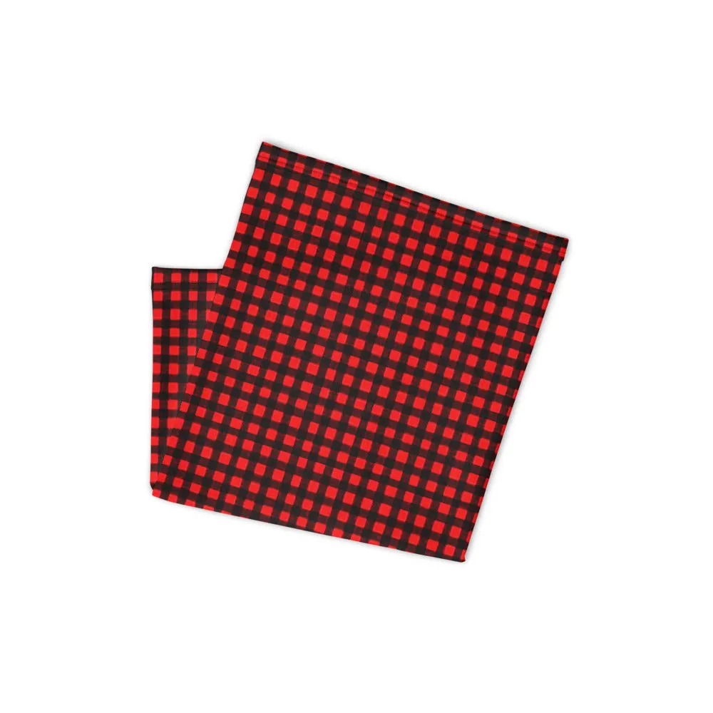 Buffalo Red Face Mask Shield, Reusable Washable Headband Bandana-Made in USA/EU