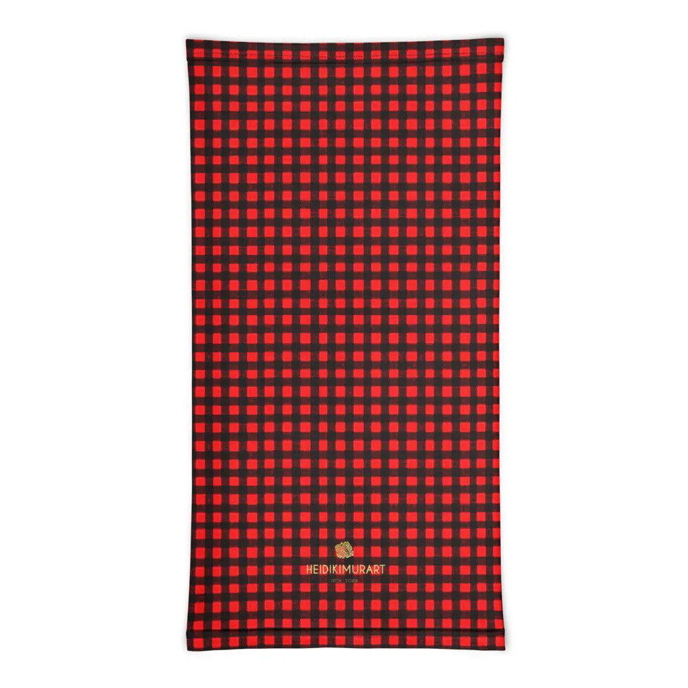 Buffalo Red Face Mask Shield, Reusable Washable Headband Bandana-Made in USA/EU