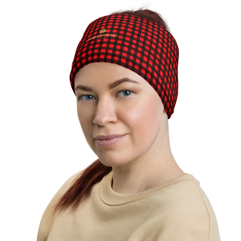 Buffalo Red Face Mask Shield, Reusable Washable Headband Bandana-Made in USA/EU