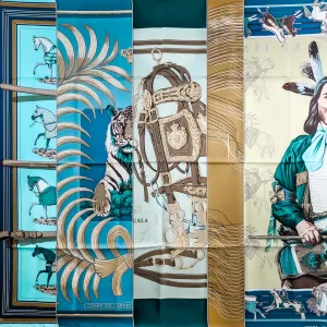 Carre en Carres Hermes Scarf 90 cm Silk Twill