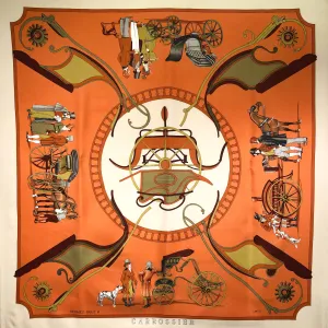 Carrossier Hermes Scarf by Philippe Ledoux 90cm Silk Vintage