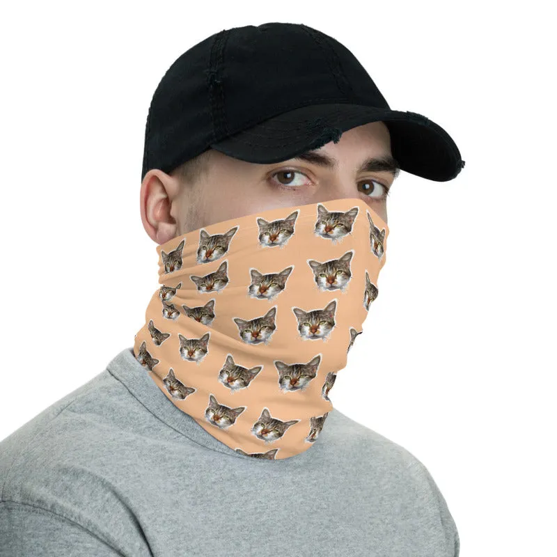 Cat Nude Face Mask Covering Shield, Best Neck Gaiter Warmer, Bandana-Made in USA/EU