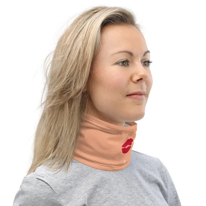 Classic Red Lips Neck Gaiter, Funny Face Mask Coverings For Men or Women-Made in USA/EU