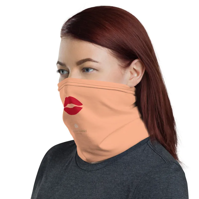 Classic Red Lips Neck Gaiter, Funny Face Mask Coverings For Men or Women-Made in USA/EU