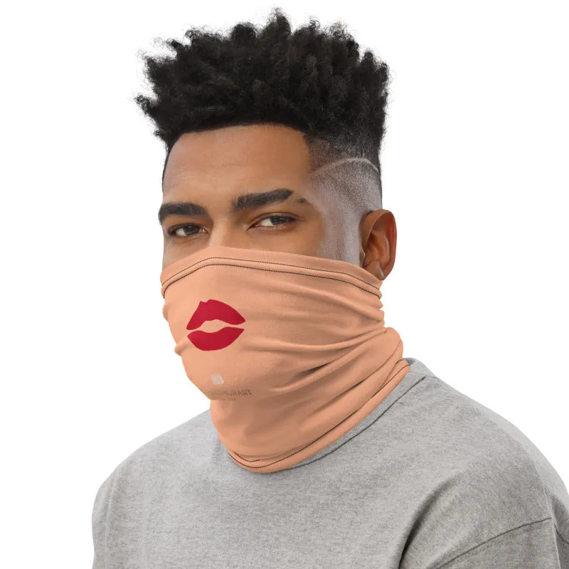 Classic Red Lips Neck Gaiter, Funny Face Mask Coverings For Men or Women-Made in USA/EU