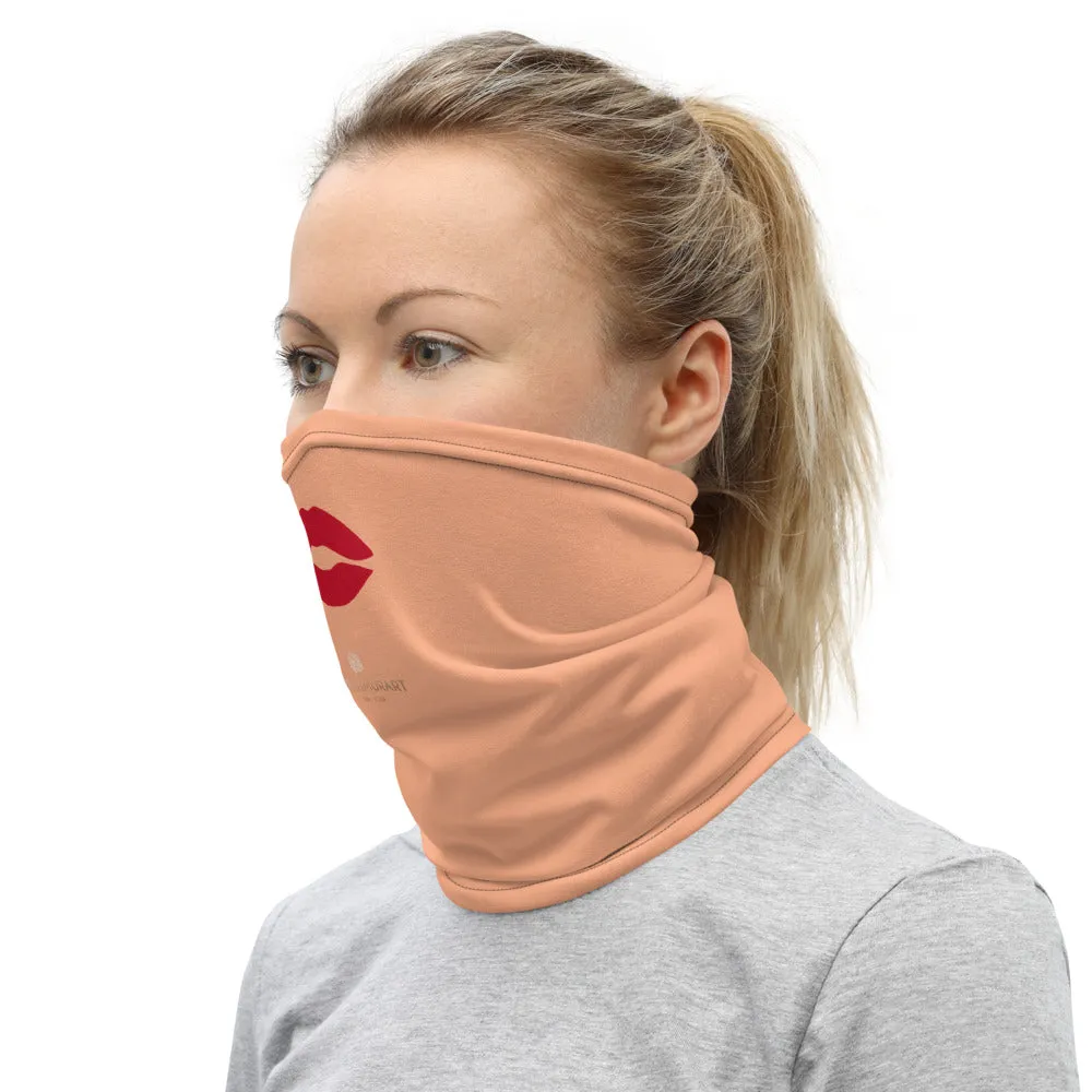 Classic Red Lips Neck Gaiter, Funny Face Mask Coverings For Men or Women-Made in USA/EU