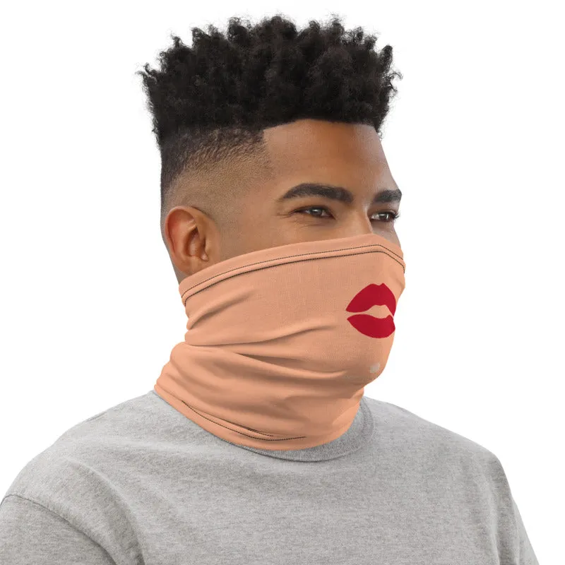 Classic Red Lips Neck Gaiter, Funny Face Mask Coverings For Men or Women-Made in USA/EU