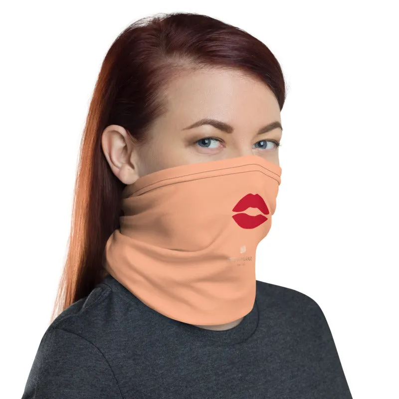 Classic Red Lips Neck Gaiter, Funny Face Mask Coverings For Men or Women-Made in USA/EU