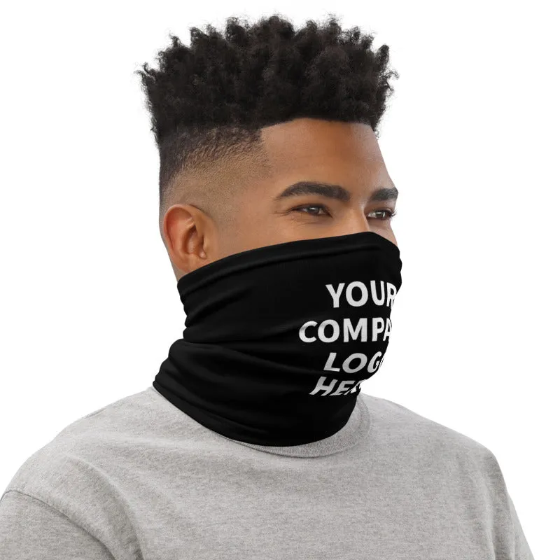 Company Logo Personalized Face Mask, Washable Custom Image Neck Gaiter Face Shield