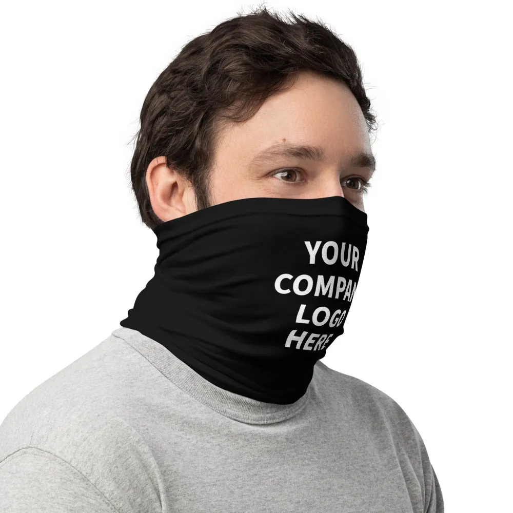 Company Logo Personalized Face Mask, Washable Custom Image Neck Gaiter Face Shield