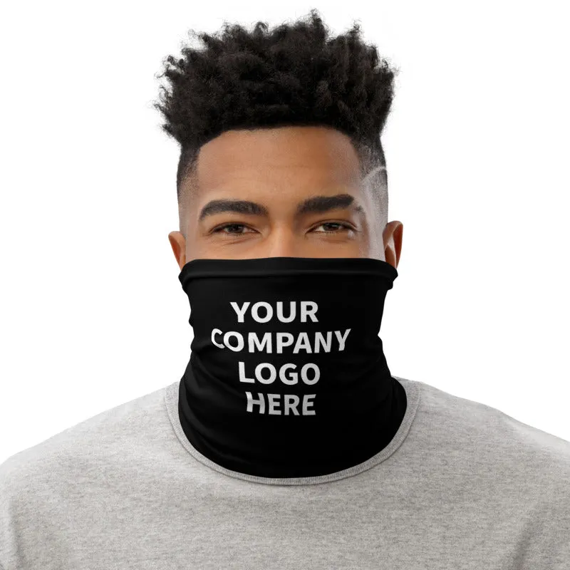 Company Logo Personalized Face Mask, Washable Custom Image Neck Gaiter Face Shield