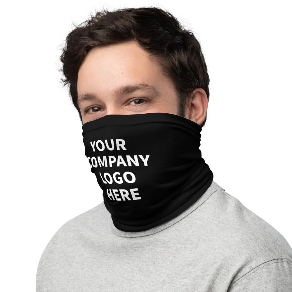 Company Logo Personalized Face Mask, Washable Custom Image Neck Gaiter Face Shield