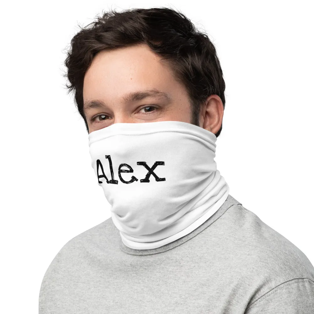 Custom Name Face Mask, Personalized Face Covering Unisex Neck Gaiter For Men or Women