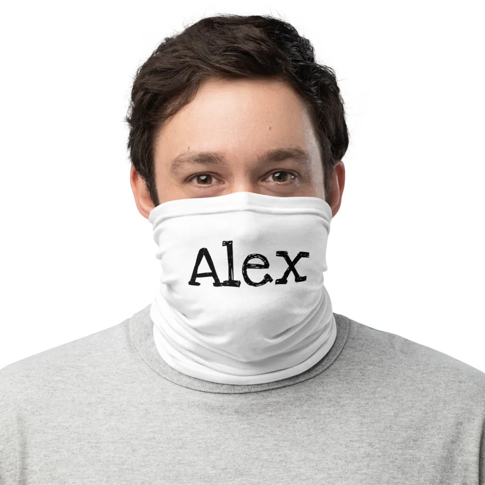 Custom Name Face Mask, Personalized Face Covering Unisex Neck Gaiter For Men or Women