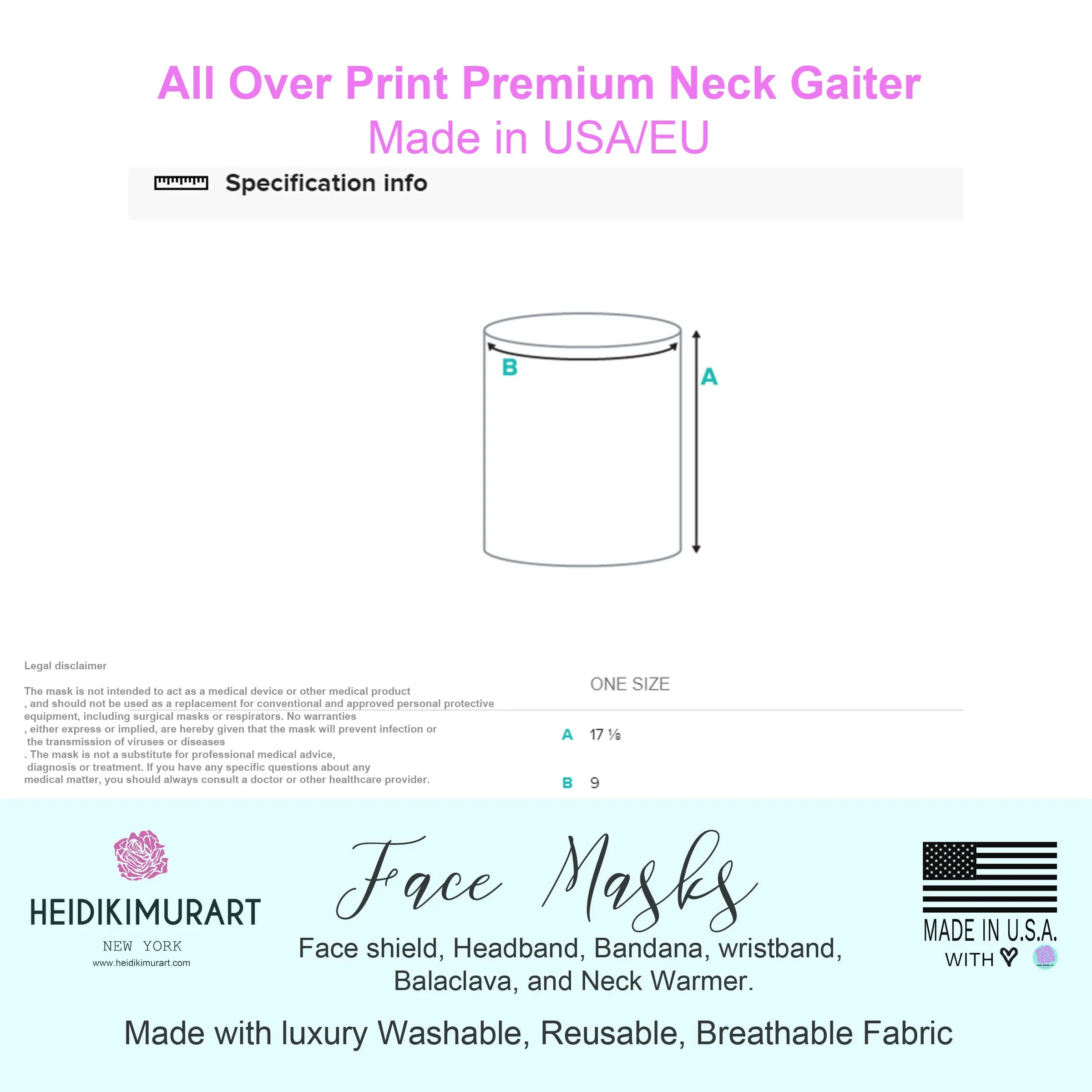 Custom Name Face Mask, Personalized Face Covering Unisex Neck Gaiter For Men or Women