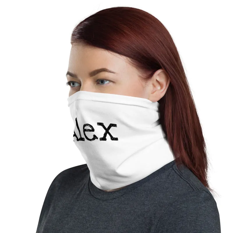 Custom Name Face Mask, Personalized Face Covering Unisex Neck Gaiter For Men or Women