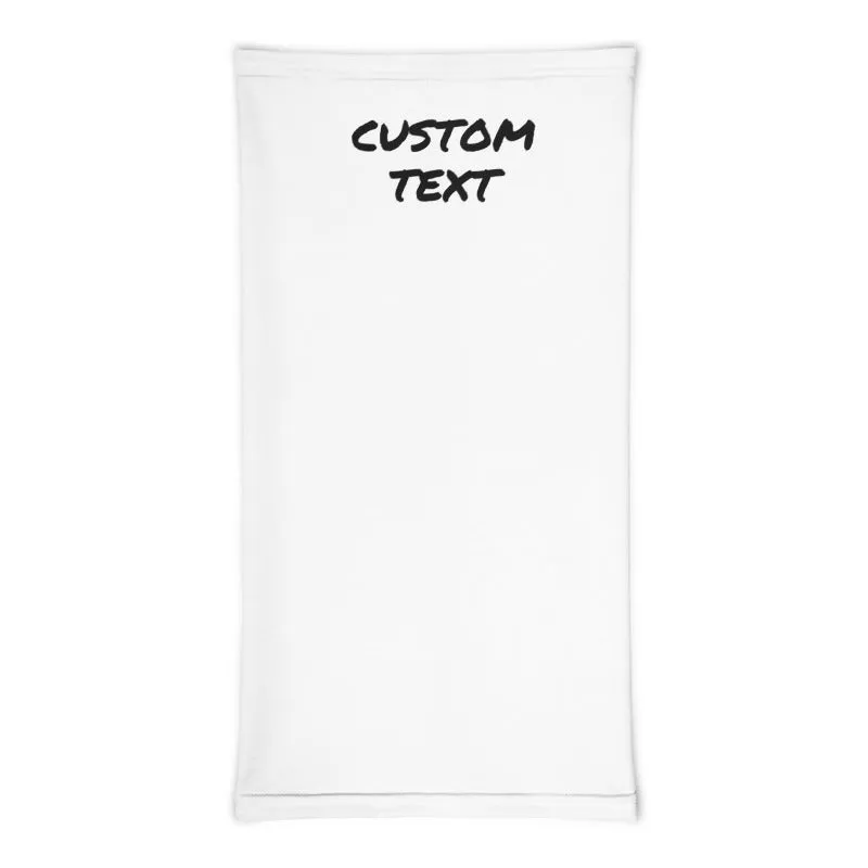Custom Text Face Mask, Personalized Face Shield Unisex Neck Gaiter For Men or Women