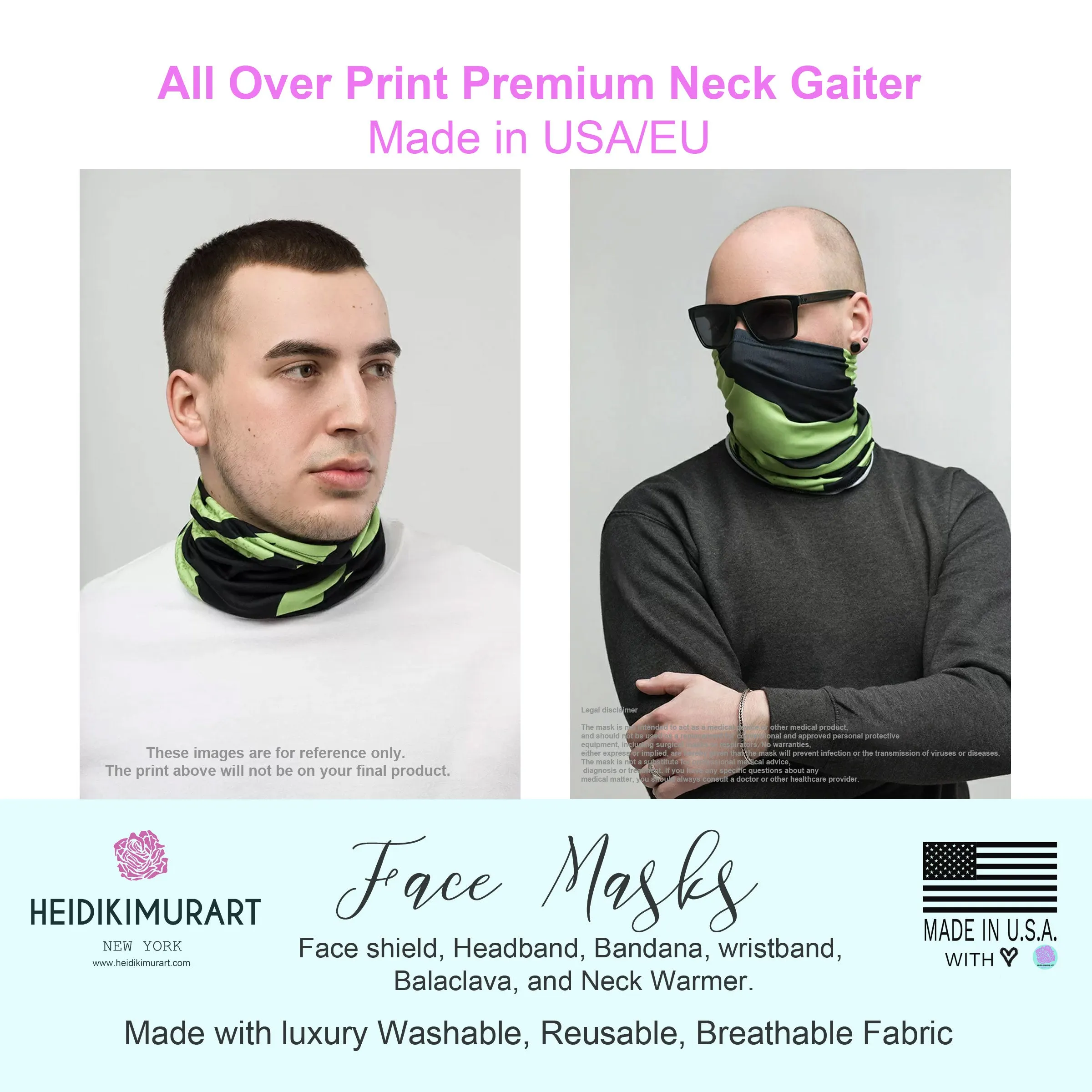 Custom Text Face Mask, Personalized Face Shield Unisex Neck Gaiter For Men or Women