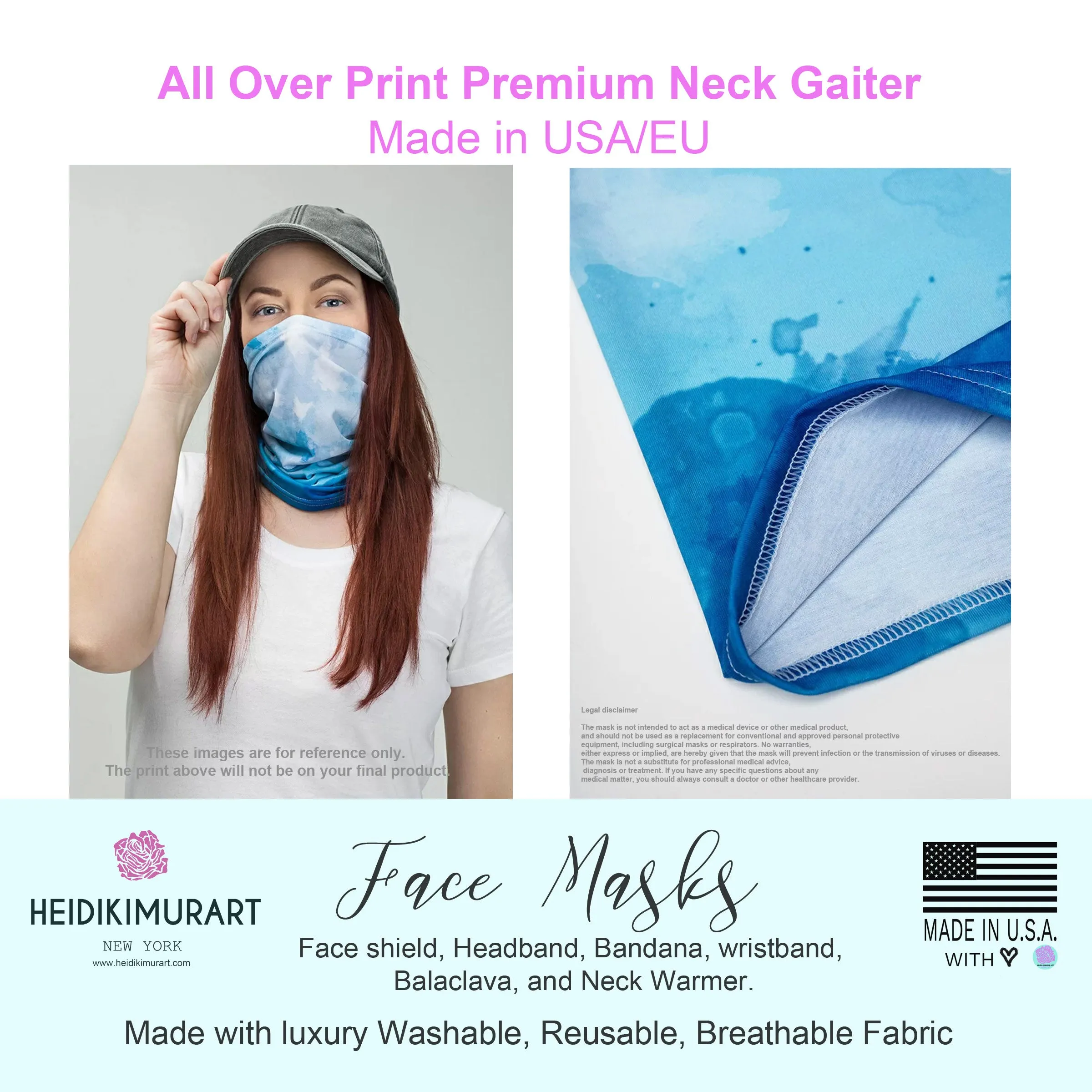 Custom Text Face Mask, Personalized Face Shield Unisex Neck Gaiter For Men or Women