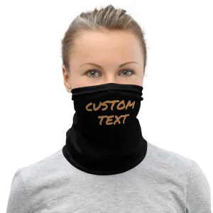 Custom Text Face Mask, Personalized Neck Gaiter Bandana Face Covering For Men or Women