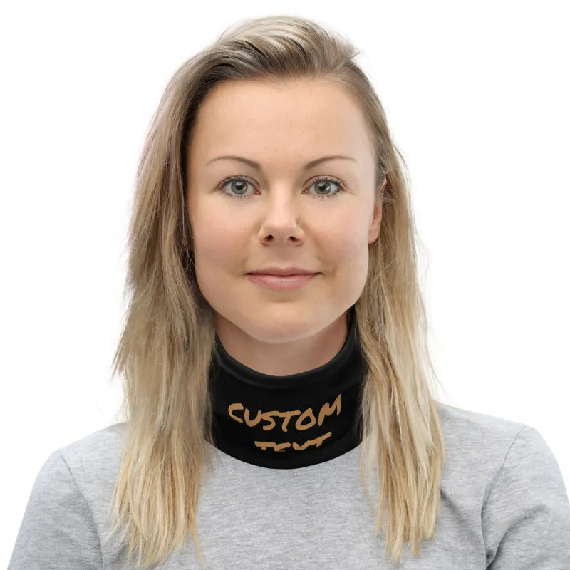 Custom Text Face Mask, Personalized Neck Gaiter Bandana Face Covering For Men or Women