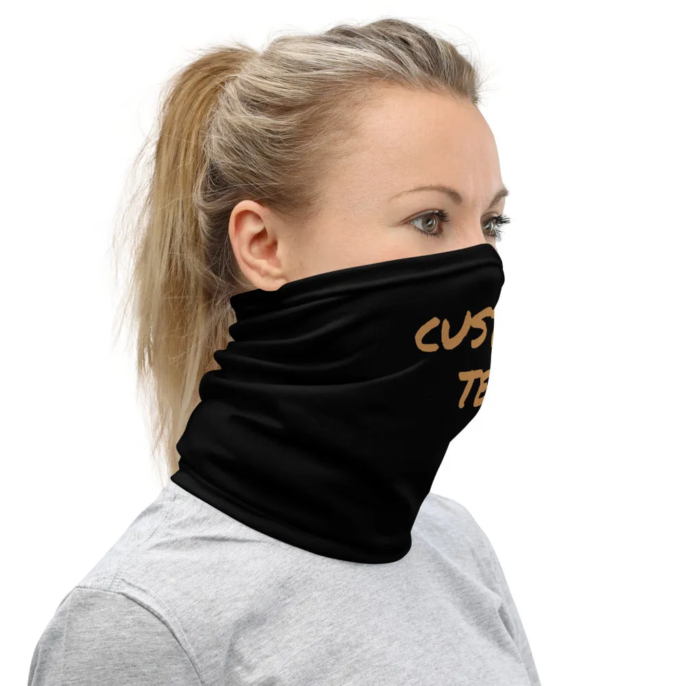 Custom Text Face Mask, Personalized Neck Gaiter Bandana Face Covering For Men or Women