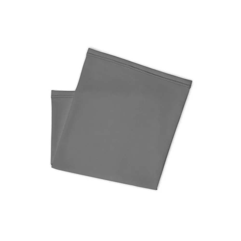 Dark Grey Washable Face Mask Shield, Neck Warmer Bandana Headband-Made in USA/EU